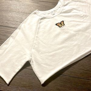 NWT BP. Organic Cotton Crop Sweatshirt Size S